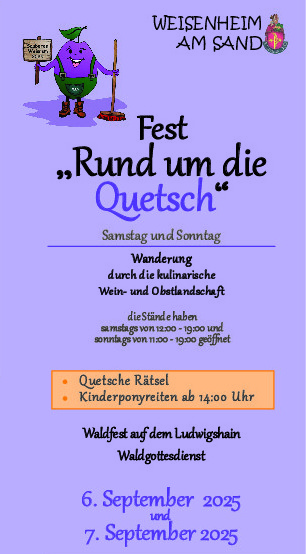 Flyer Weinfest Quetschefest 2026