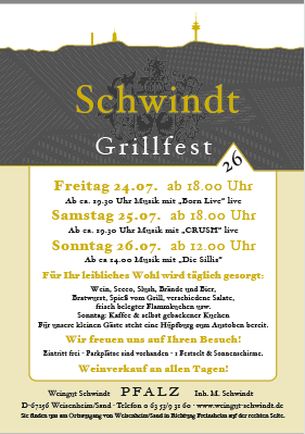 Flyer Weinfest Grillfest 2026