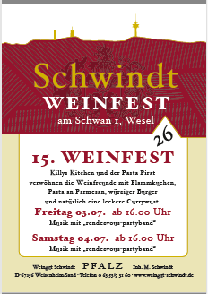 Flyer Weinfest Wesel 2026